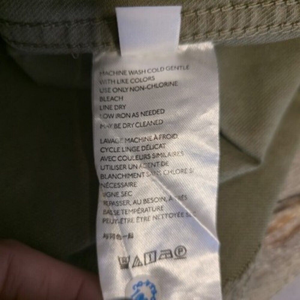 Free People Olive Green Utility Jacket Women’s Medium Distressed Raw Hem NWT - Picture 11 of 11